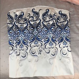 Bustier Top blue and white